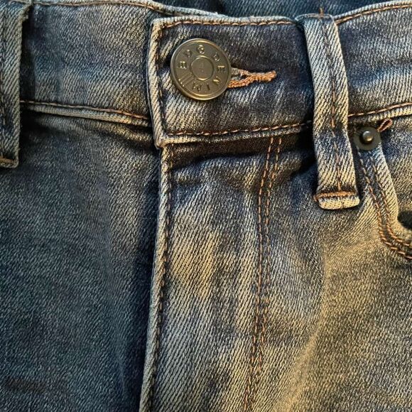 CROP HIGH RISE DISTRESSED SKINNY JEANS - Picture 7 of 14